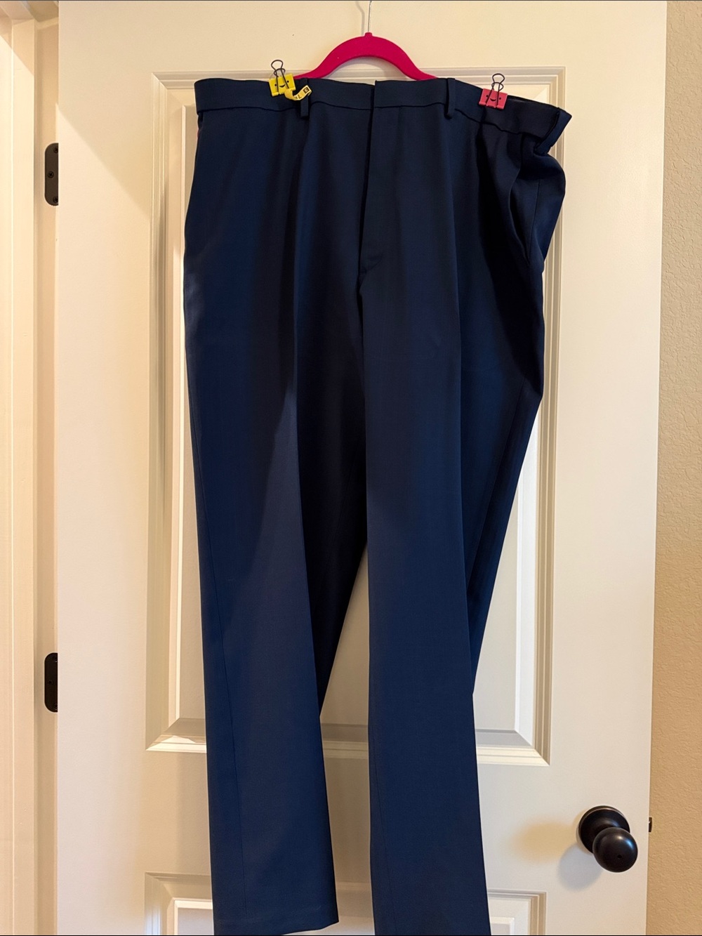 Haggar Navy Blue Men's Dress Pants - Classic Straight Leg- 40x32